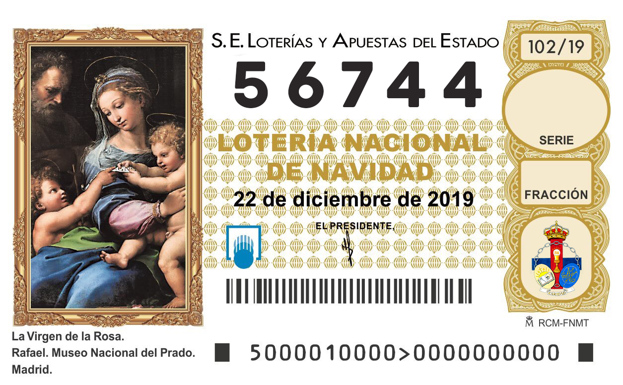 Ya a la venta la Lotería de Navidad de 2019 Hdad. San Pablo